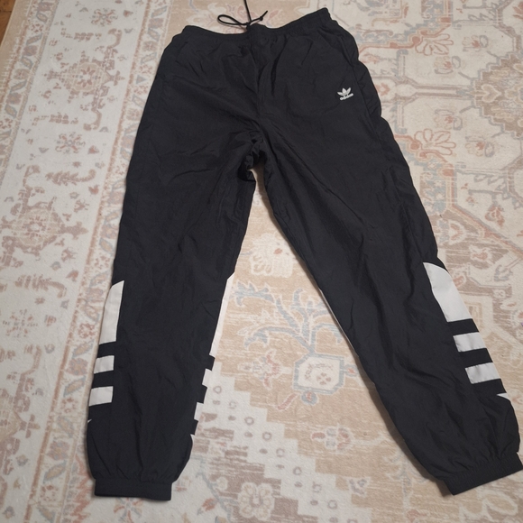Rare Adidas Black and White Track Pants With Large Logo - Picture 2 of 9